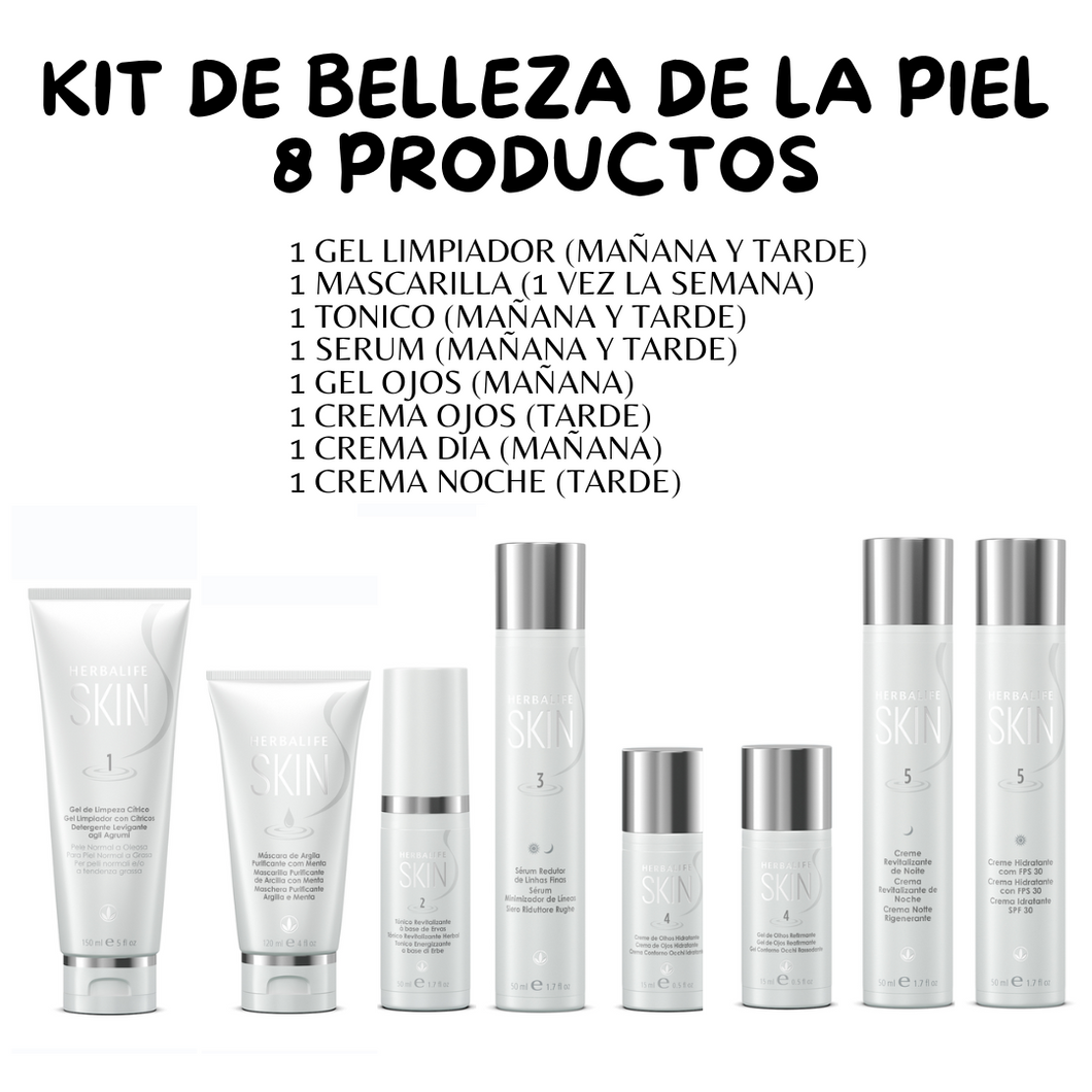 kit de belleza de la piel (8 productos)
